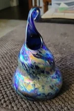 Iridescent  Hand Blown Studio Art Glass Vase Purchased In Australia