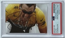 LANCE ARMSTRONG SIGNED TRADING CARD PICTURE TOUR DE FRANCE AUTOGRAPH PSA DNA COA
