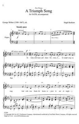 H.T. Fitzsimons Company A Triumph Song Satb