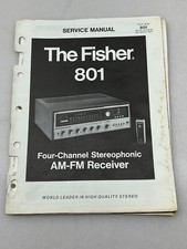 Fisher Model 801 Original Service Manual Free Shipping