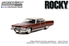 GREENLIGHT HOLLYWOOD S35 ROCKY BALBOA 1973 CADILLAC SEDAN DEVILLE REAL RIDERS!