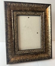 5x7 Bronze Distressed Pattern Free Standing Plastic Picture Photo Frame