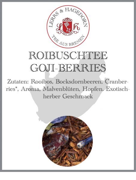 Roibuschtee Goji Berries 2KG Bocksdornbeeren Y Arándanos Rojos, Malvenblüten To