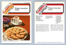 Walnut Choc Crisps #2 Biscuits - Alison Burts Super Saving Cookery Recipe Card