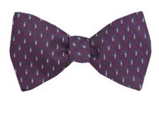 Men's 100 Silk Designer Self Tie Woven Bowtie- NWT
