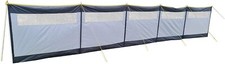CAMPING WINDBREAK WIND BREAK 5 PANEL CARAVAN BEACH MOTORHOME STEEL POLED