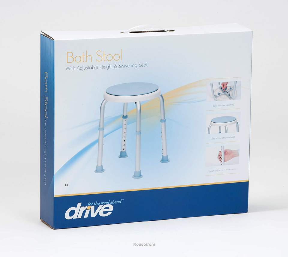 Drive DeVilbiss Healthcare Rotating Rounded Bath / Shower Stool with