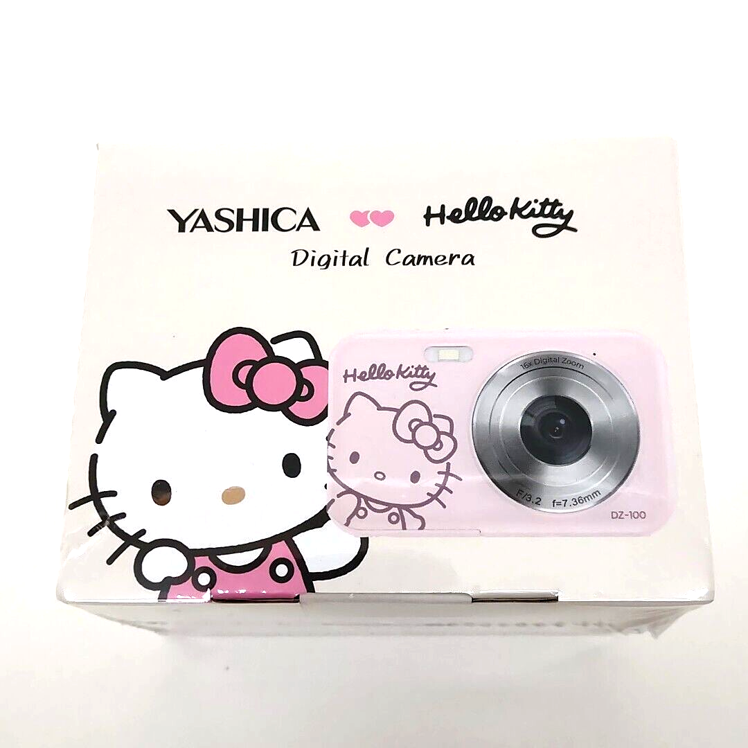 YASHICA Compact Digital Camera DZ-100 Hello Kitty Playground Pink