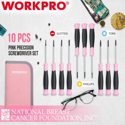 WORKPRO 10PCS Precision Screwdriver Set Phillips Slotted Torx Star  Screwdrivers