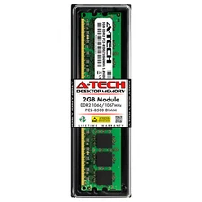 GSkill F2-8500CL5D-4GBPK A-Tech Equivalent 2GB DDR2 1066 8500 Desktop Memory RAM