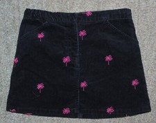 Lilly Pulitzer Girls Black Corduroy Skirt - Size 6 - EUC