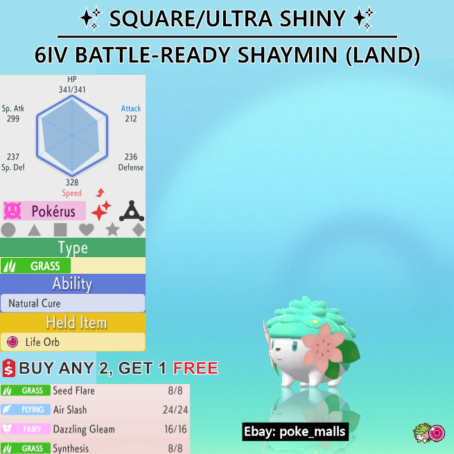 4] Shiny Shaymin appears after 4802 run aways! Funnily enough it