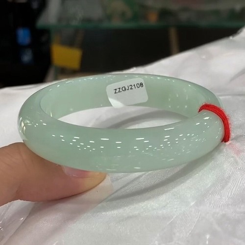 Bangles Bracelet for Women Jadeite Light Green Authentic Myanmar 52-64mm New - Picture 2 of 7