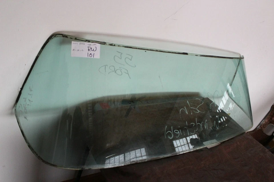 Parabrisas delantero tintado PPG Solex 1955 doble Ford 4 puertas sedanes OEM (RW101) Foto 3 de 4