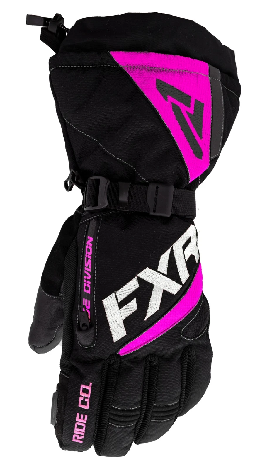 FXR Fusion Womens Snow Gloves Black/Elec Pink