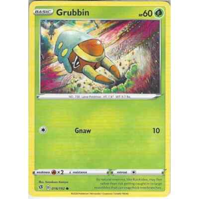 016/192 Grubbin | Common | Pokemon Sammelkartenspiel Schwert & Schild Rebel Clash