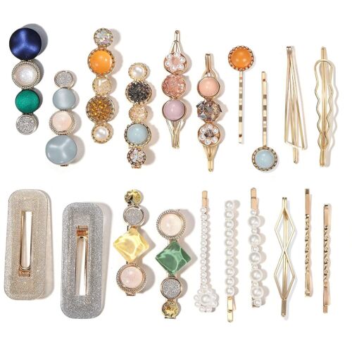 20 PCS Macaron Pearl Hair Clips Set - Stylish Accessories for Women and Girls - Picture 21 of 21
