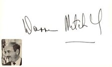 Warren Mitchell Signed Auto 3x5 Index Card Crawling Eye