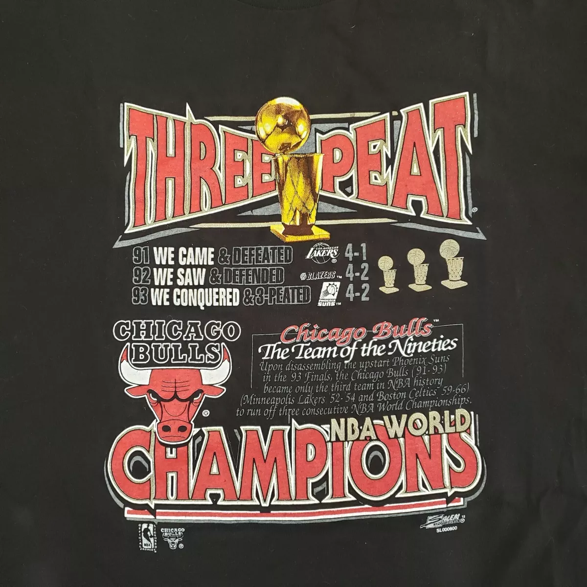 Chicago bulls sale three peat shirt