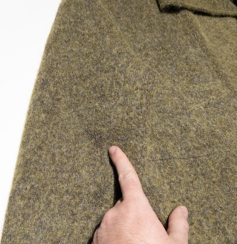 Eileen Fisher Open Front Mohair Cardigan Sweater Coat Women's Medium Green/Brown - Picture 11 of 11
