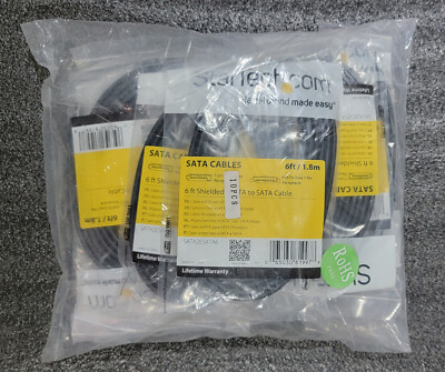 NEW! LOT OF (10) NEW STARTECH.COM 6 FT SHIELDED ESATA TO SATA CABLE SATA2ESATA6