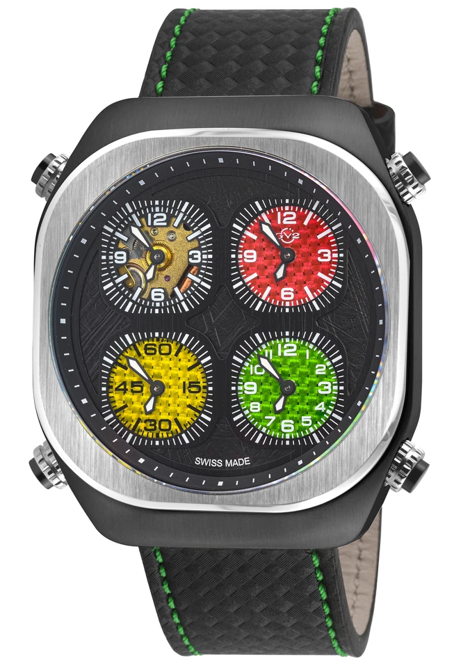 Reloj de cuarzo GV2 by Gevril Quattro 46 mm para hombre 43401