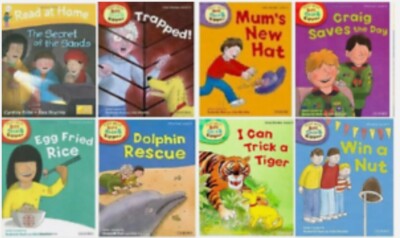 NEW  x 8 OXFORD READING TREE Stage 2 3 5 Hardbacks READ AT HOME plus PB HANDBOOK