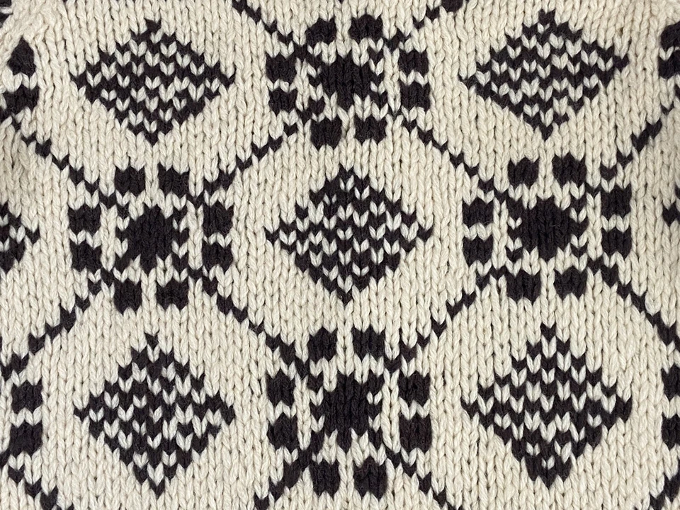 Suéter Grueso De Colección American Eagle Nordic Fair Isle Tejido a Mano Lana de Cordero Pequeño EXCELENTE Foto 4 de 4