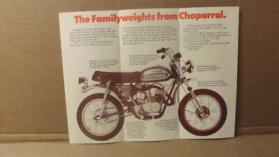 Vtg Chaparral Bullet ST80 T80 T172 Motorcycle Sales Brochure
