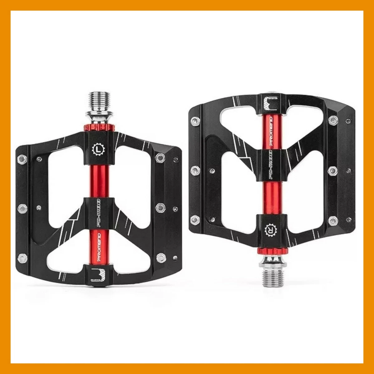 Pedali piatti MTB 900 alluminio neri
