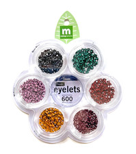 MAKING MEMORIES 1/8" CLASSIC EYELETS WITH STORAGE CONTAINERS - APPROX 600 PCS