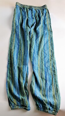 Patchwork Baumwollhose Handarbeit Hippie Yogahose Nepal bequem Gheri leicht 