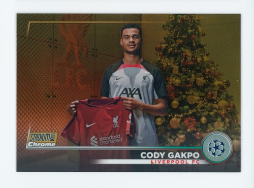 2022-23 Cody Gakpo Topps Stadium Club Chrome Gold Refractor Liverpool FC 29/50