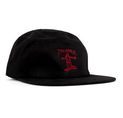 Thrasher Skateboard Magazine 5 Panel Strapback Camp Hat Skate