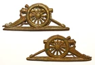 BRITISH MILITARY CAP BADGES, Royal Artillery Collar Pair, WW2