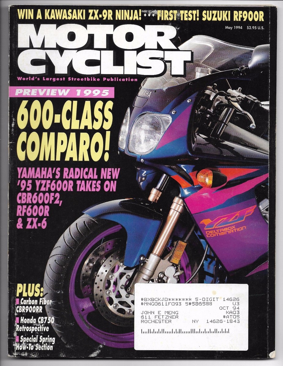 ジャイアント Motorcyclist Magazine May 1994- Suzuki RF900R, Yamaha