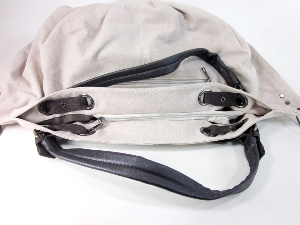 Z-JOYEE женщин винтажный HOBO холст сумки через плечо сумка с короткими ручками, хаки - Изображение 4 из 4