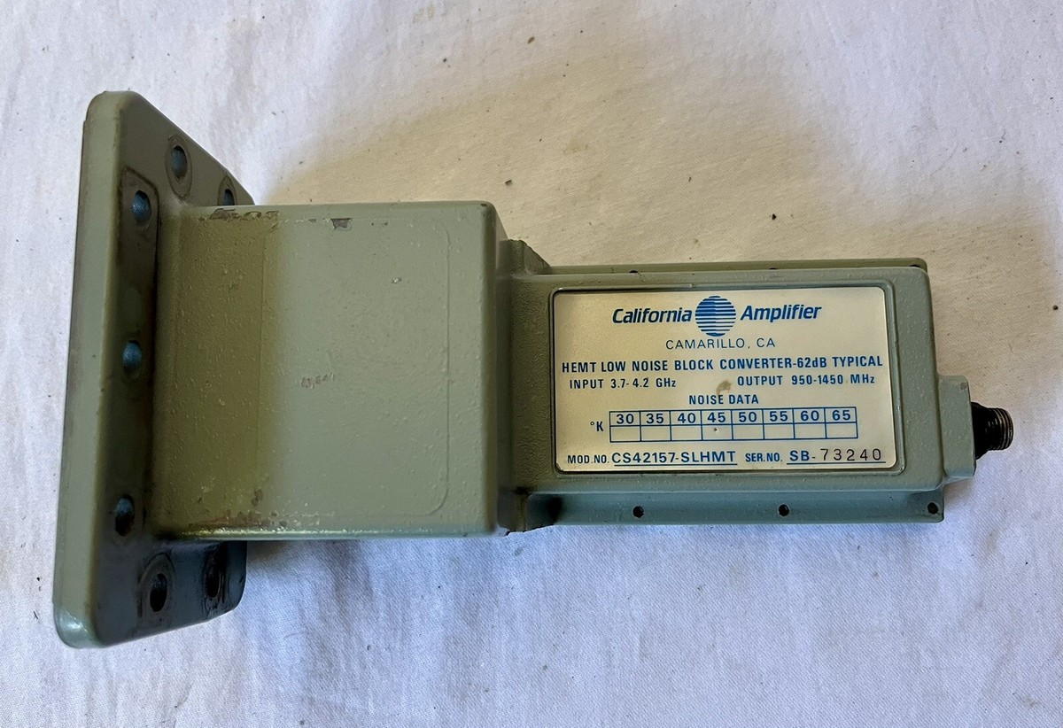 California Amplifier CS42157-SLHMT HEMT LNB BAND 3.7 - 4.2 GHZ CN