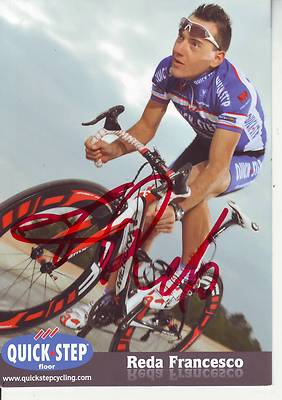 CYCLING cycling card REDA FRANCESCO team QUICK STEP 2011 signed