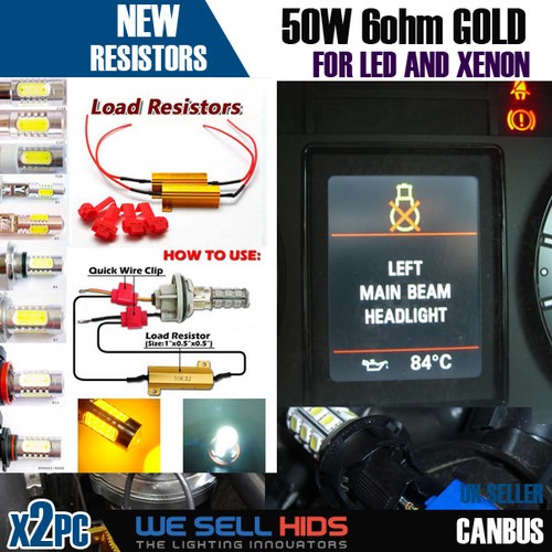 50W 6 OHM LED CanBus RESISTORS WARNING CANCELLER FAST FLASH INDICATOR