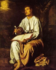 Art Oil painting Diego Velazquez - Saint John at Patmos in landscape canvas