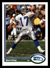 Dave Krieg 1991 Upper Deck #170 Seattle Seahawks FOOTBALL *081