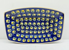 Vintage Boleslawiec Polish Handmade Pottery, Serving Bowl 11 x 7 Blue Rectangle