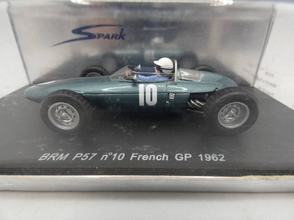 BRM P57 Richie Ginther #10 GP Francese 1962 S1626 Spark 1/43 F1 Formula 1 - Immagine 2 di 3