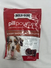 Milk-Bone Pill Pouches Dog Treats Hickory Smoked Bacon Flavor 6 Ounce 