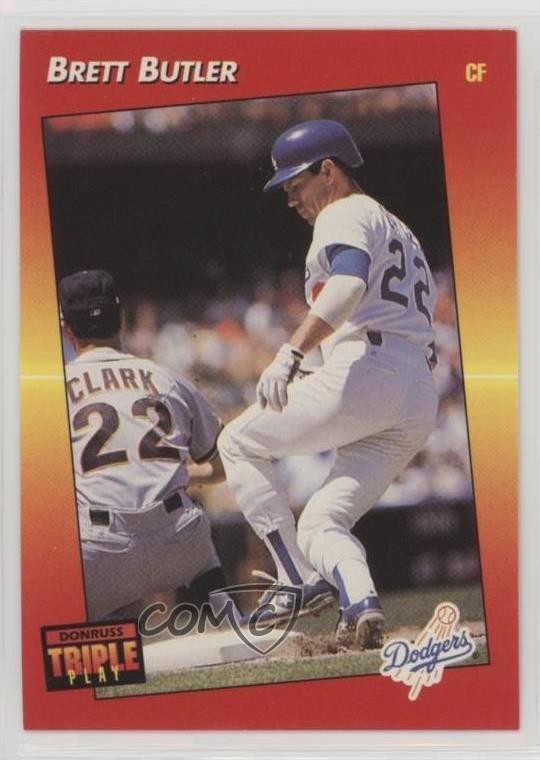 1992 Donruss Triple Play Brett Butler Will Clark ( Fielding) #59 0b5