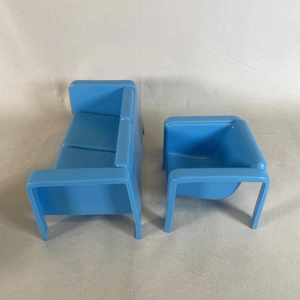Lote de 3 muebles vintage Barbie Dream House años 70, sofá, silla y mesa Foto 4 de 4