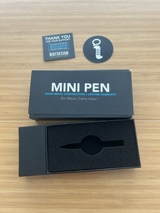 Big Idea Design BID Empty Spare Pen Box - Solid Metal Mini Pen Box w/ Sticker