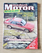 MODERN MOTOR MAGAZINE MAY 1987 FORD FALCON LOTUS ESPRIT TURBO TOYOTA CAMRY F1