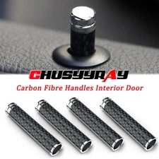 4x Universal Car Interior Door Lock Knobs Aluminum Handle Pull Pin Trim Black